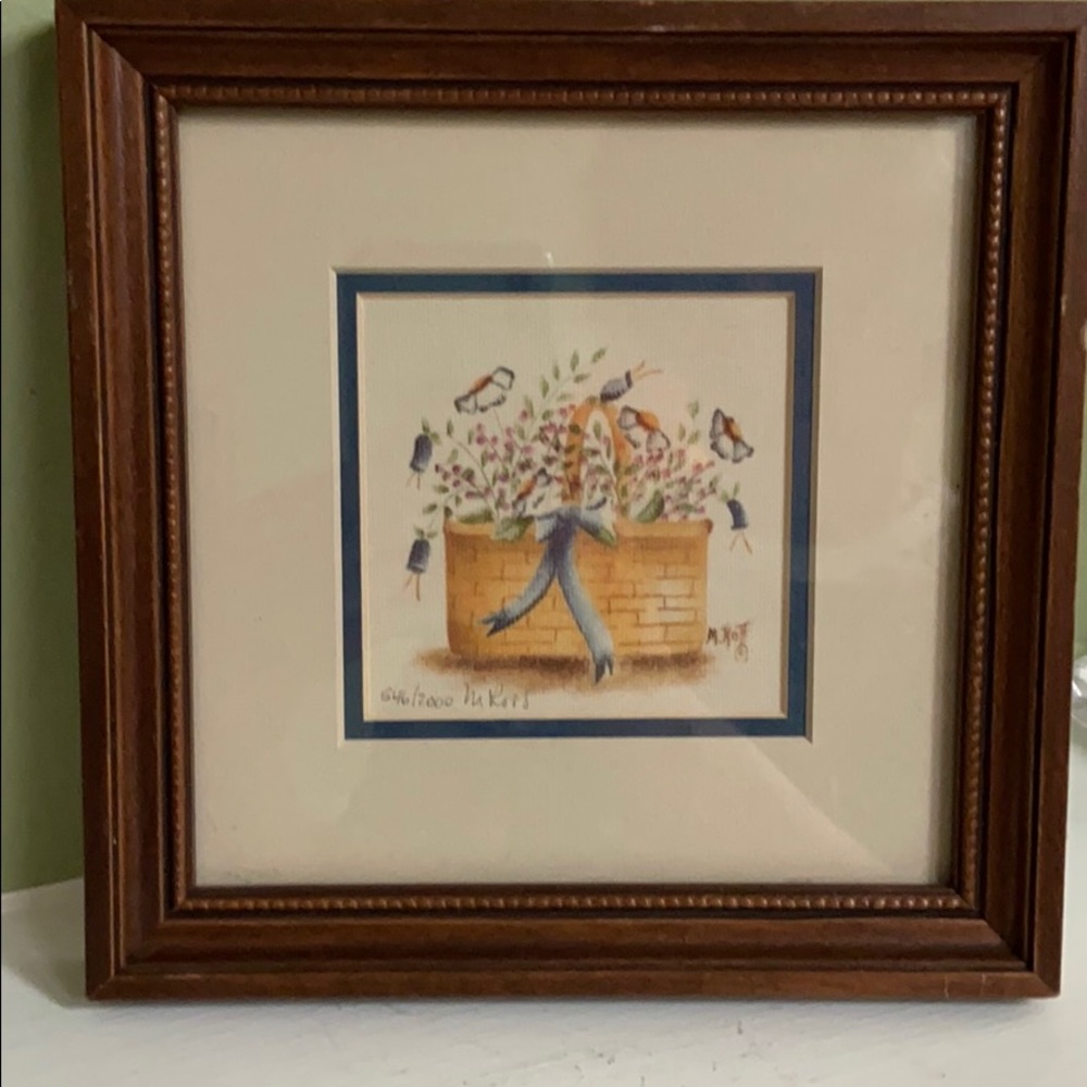 Mary Roff Theorem Painting print Basket Signed/#'d